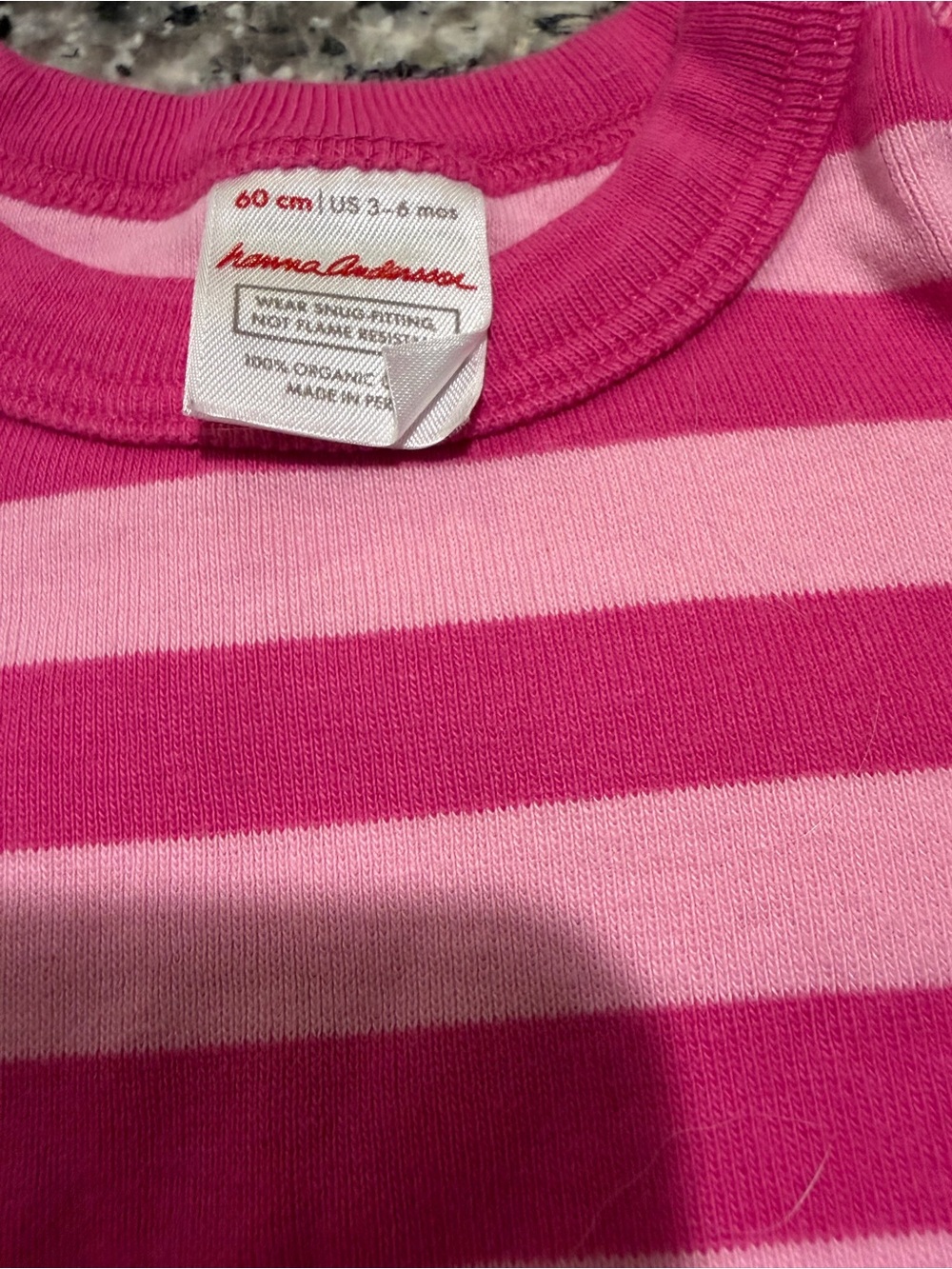 Hanna Andersson Hot Pink and Light Pink Striped Baby Tee